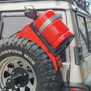 Soporte / Anclaje universal para rueda de auxilio/tranqueras.